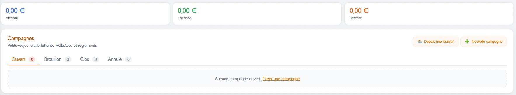 Suivi des paiements, cotisations et appels de fonds pour groupe professionnel